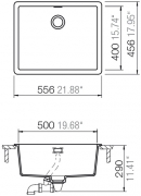 Schock Greenwich N-100 L U Unterbau, Cristadur, Farbe Magma