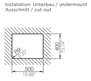 Schock Greenwich N-100 L U Unterbau, Cristadur Farbe Carbonium