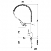 Teka MY B 174, Hochdruck, chrom