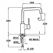 Teka FRAME 915, Hochdruck, chrom