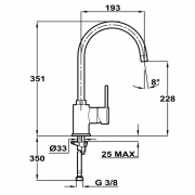 Teka ARK 915, Hochdruck, chrom