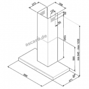 SMEG KS90XE-2 Wandhaube Edelstahl, 90 cm
