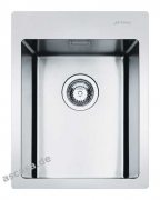 SMEG LFT34RS Einbausple Flachrahmen, Edelstahl, 34 cm