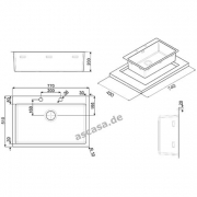 SMEG LFT77RS Einbausple Flachrahmen, Edelstahl, 77 cm
