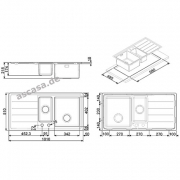 SMEG LFT102S Einbausple Flachrahmen, Edelstahl, 100 cm, Becken rechts