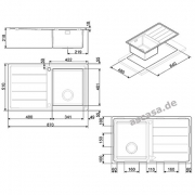 SMEG LFT861D Einbausple Flachrahmen, Edelstahl, 84 cm, Becken links