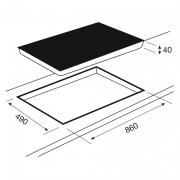 Teka TR 951, Highlight Kochfeld, 90 cm, Facette