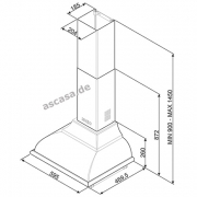 SMEG KC16AOE Wandhaube Anthrazit/Messsing antik, 60 cm, Energieeffizienzklasse A, mit 5 Jahren Garantie!