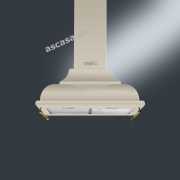 SMEG KC16POE Wandhaube Creme/Messsing antik, 60 cm, Energieeffizienzklasse A, mit 5 Jahren Garantie!