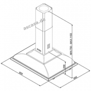 SMEG KCI19AOE Inselhaube Anthrazit/Messsing antik, 90 cm, Energieeffizienzklasse B, mit 5 Jahren Garantie!