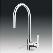 SMEG MID2CR Spltisch-Einhandhebelmischer, Schlauchbrause, Hochglanz verchromt, Hhe 38,5 cm