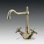 SMEG MIR8O Spltisch-Einlochmischer, Messing-Antik-Design, Hhe 26,0 cm