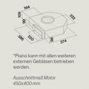 Falmec Sockelmotor fr Piano Tischhaube, 1200 m/h, 101645