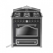 SMEG CC9GASD Kochzentrum, Gaskochfeld, Anthrazit Silber antik, 90 cm, EEK: B, mit 5 Jahren Garantie!