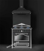 SMEG CC9GASD Kochzentrum, Gaskochfeld, Anthrazit Silber antik, 90 cm, EEK: B, mit 5 Jahren Garantie!