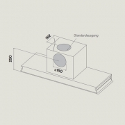 Falmec Move, Design, Edelstahl, Weisses Glas, 90 cm, Wandhaube, mit 5 Jahren Garantie