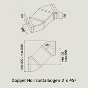 Falmec Doppelhorizontalbogen fr Tischlfter Piano