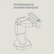 Falmec Piano Tischlfter, Einzelabsaugung, Abluft/Umluft, Edelstahl. Muldenlfter mit 5 Jahren Garantie