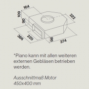 Falmec Sockelmotor fr Piano Tischhaube, 1000 m/h, 101641