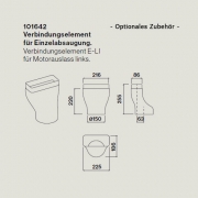 Falmec Verbindungselement, Einzelabsaugung links, 101642