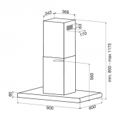 best Arctic Island weiss, Inselhaube, 90 cm, EEK: A+, 07L07001, mit 5 Jahren Garantie!