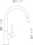Schock Conos Zugauslauf, Edelstahl massiv, Hochdruck, 528120 EDM