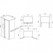 SMEG SBS963N Khl-Gefrier-Kombination Side-by-Side, No Frost, Schwarz, Victoria-Design, Energieeffizienzklasse A+, mit 5 Jahren Garantie!