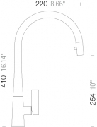Schock Gota Zugauslauf, Chrom, Hochdruck