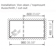 Schock Formhaus D-150 L A Einbau/Auflage, Nero