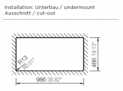 Schock Formhaus D-150 L U Unterbau, Nero