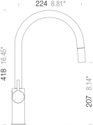 Schock Hekate Zugauslauf Chrom, 549120 CHR