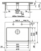 Naber waterstation cubic 600 light, 1012259