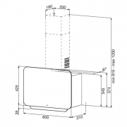 best Exp STD weiss 60, Wandhaube, 60 cm, EEK: D, 07F64101, BHC62450WA