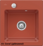Villeroy & Boch Subway 45 XS, Farbe 51 Coral, Premiumline