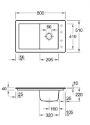 Villeroy & Boch Timeline 45, Farbe FU Ivory, Classicline