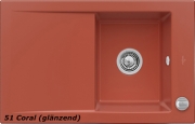 Villeroy & Boch Timeline 45 flat, Farbe 51 Coral, Premiumline