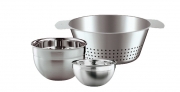 Rieber Rsle Set mit Sieb und zwei Edelstahlschalen, 1021021