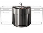 Rieber waterstation round Zeile 970, Edelstahl, 1021007