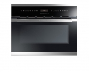 Kppersbusch EMWK 6551.0 J3 Schwarz, Design Silver Chrome, Einbau-Kompaktbackofen mit integrierter Mikrowelle, mit 5 Jahren Garantie