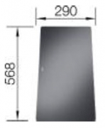 BLANCO Glasschneidebrett, satiniertes Sicherheitsglas, schwarz, 221454