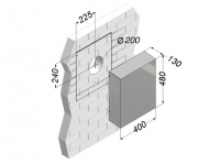 Novy Auenwandmotor 445200, Design Edelstahl, mit 5 Jahren Garantie