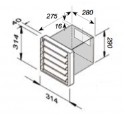 Novy Edelstahlrahmen 545100, fr Auenwandmotor
