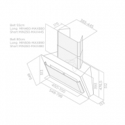 Elica Belt IX/F/80 Wandhaube Edelstahl, PRF0033852A