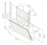 Elica Elle WH/F/80 Wandhaube weiss, PRF0097706. Mit 5 Jahren Garantie!