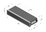 Novy Umluftbox 82 x 14cm 7900400, Design Edelstahl