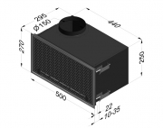 Novy Umluftbox 50 x 27cm 831400, Oberflche Lack wei