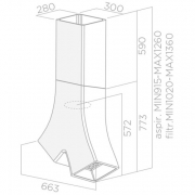 Elica Ye WH/A/66 Inselhaube weiss, PRF0098375