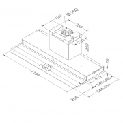 Novy Fusion+ Schrankhaube 787, Schwenkbarer Schirm mit Glas, mit 5 Jahren Garantie