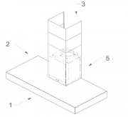 Novy Proline Wandhaube 7221, Edelstahl, 120cm, mit 5 Jahren Garantie
