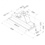 Novy Moveline 691 Flachschirmhaube, Edelstahl, 90cm, mit 5 Jahren Garantie
